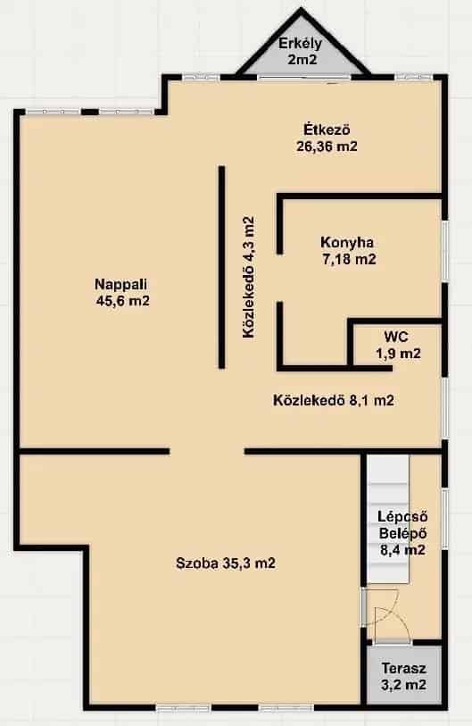 Aszódi panorámás terasszal rendelkező 137 nm-es emeleti lakás eladó
