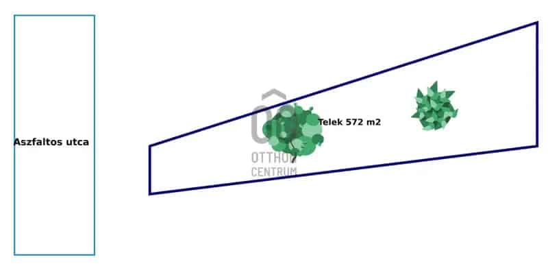 Érdi eladó telek 572 m2 Parkvárosban DTK039838