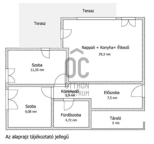 Szigetszentmiklós 65 nm-es 3 szobás kertes sorházi lakás eladó