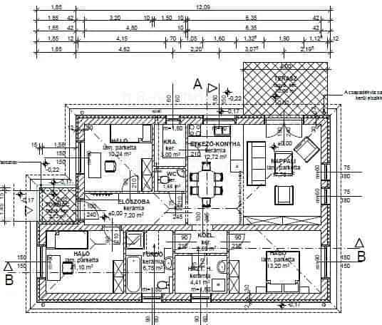 Új építésű családi házak Bőnyön - 92 m2 - 410 m2 telek