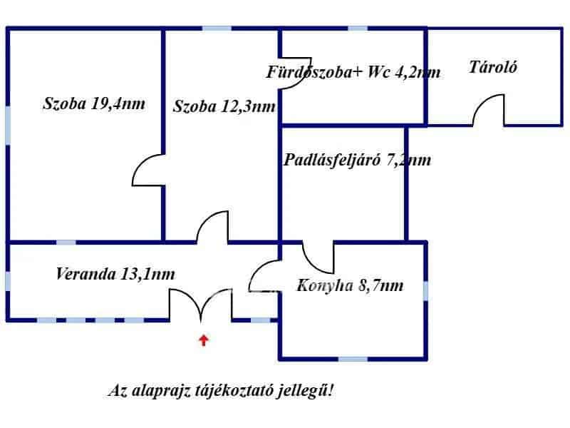 Fegyvernek - Felujitando csaladhaz 64 9 nm 1601 nm-es telken