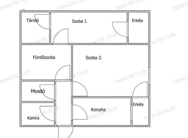 Győr Belváros 68 nm-es Felújított Tégla lakás eladó