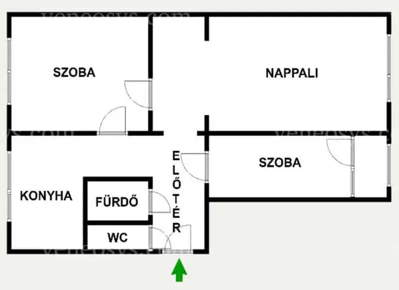 Székesfehérvár 62 nm-es 3 szobás lakás eladó