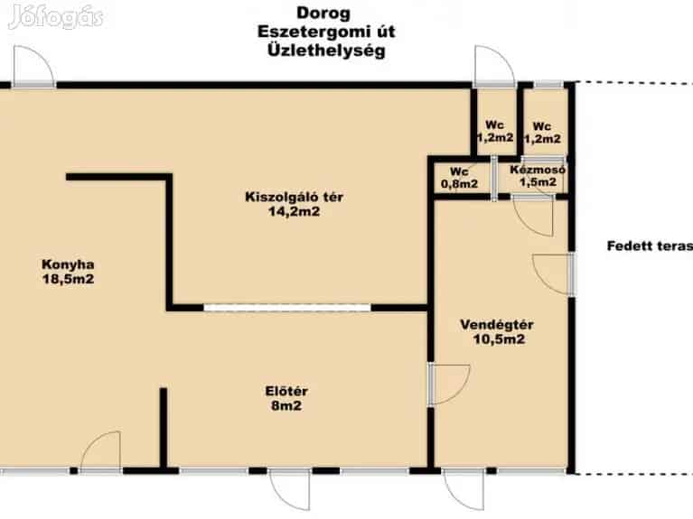 Dorogi üzlethelyiség eladó 71 m² - kiváló lokáció