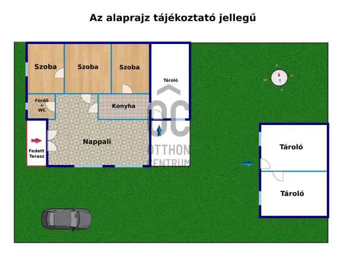 Családi ház eladó Pilisen, tágas nappalival és kerttel