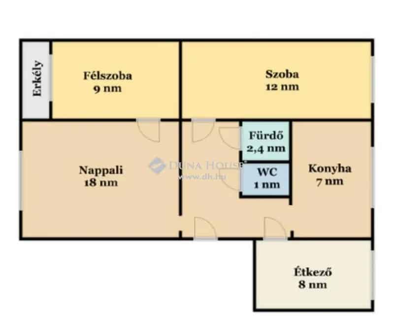 Felújított 68nm-es erkélyes panellakás Debrecen Vénkertben