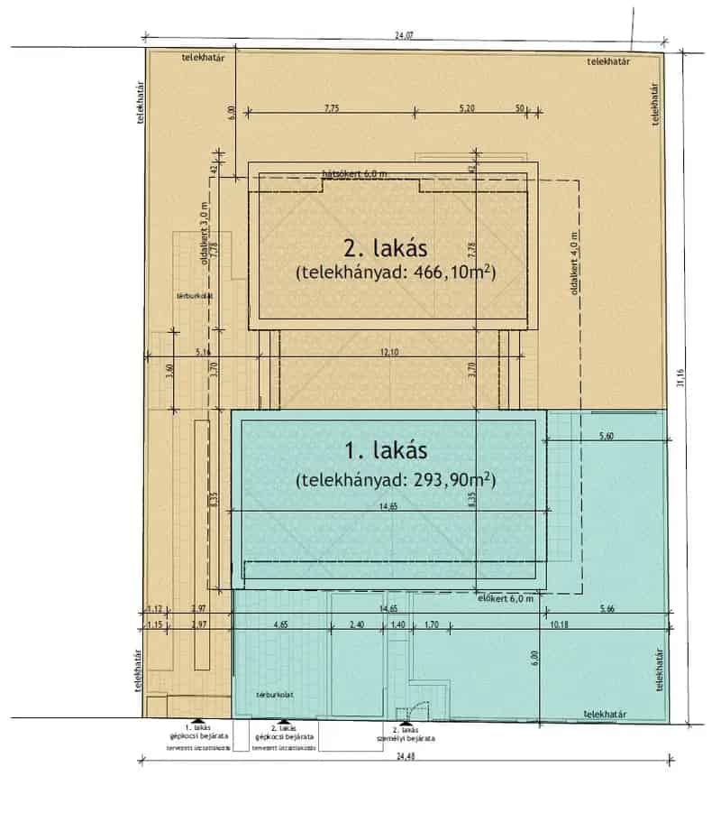145 m2-es Új Építésű Ikerházfél Nappali + 4 Szoba Terasszal és Kerttel