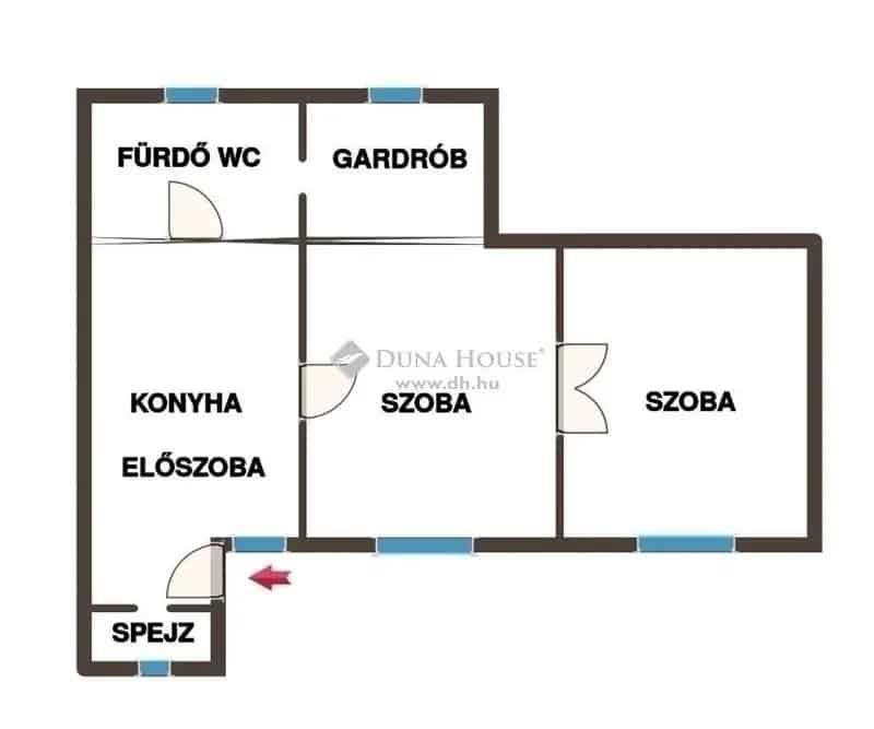 72nm-es 2 szobás tégla ház eladó - új nyílászárók, klíma, H tarifás áram