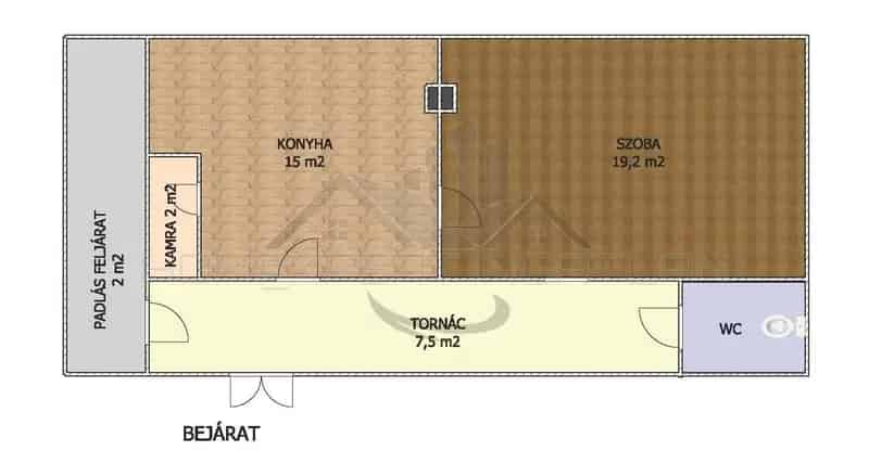 Bakonyszentkirályi Hangulatos 38nm-es Ház eladó