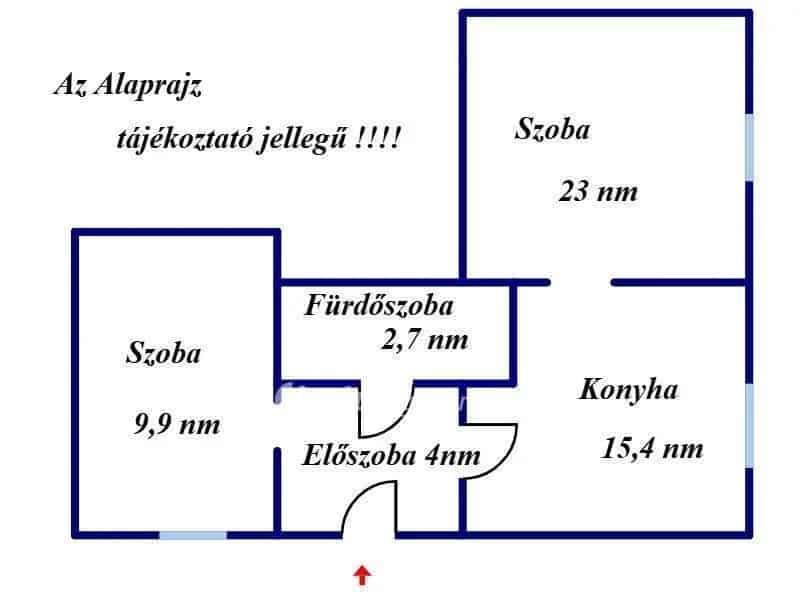 Karcag 55nm-es 1 szobás vályog házrész eladó