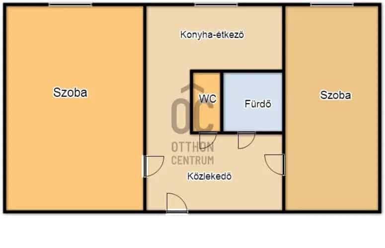 Kecskeméti eladó 2 szobás panel lakás
