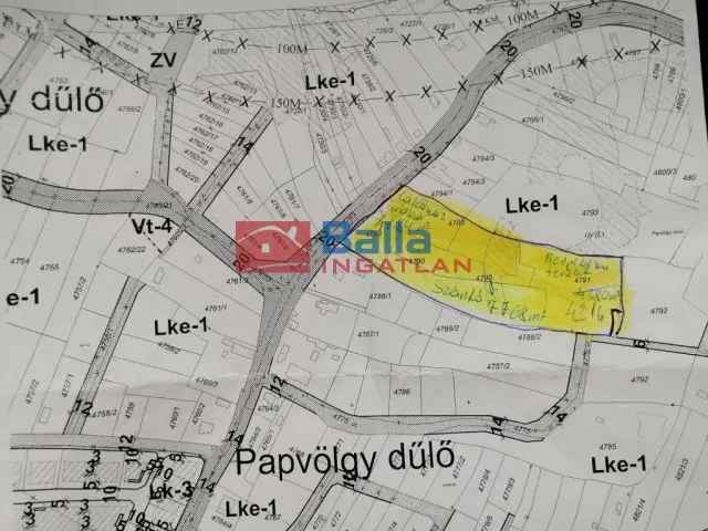 Váci panorámás építési telek eladó - 16215 m²