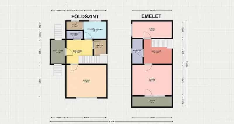 85 m2-es Ikerházfél Rákosszentmihályon