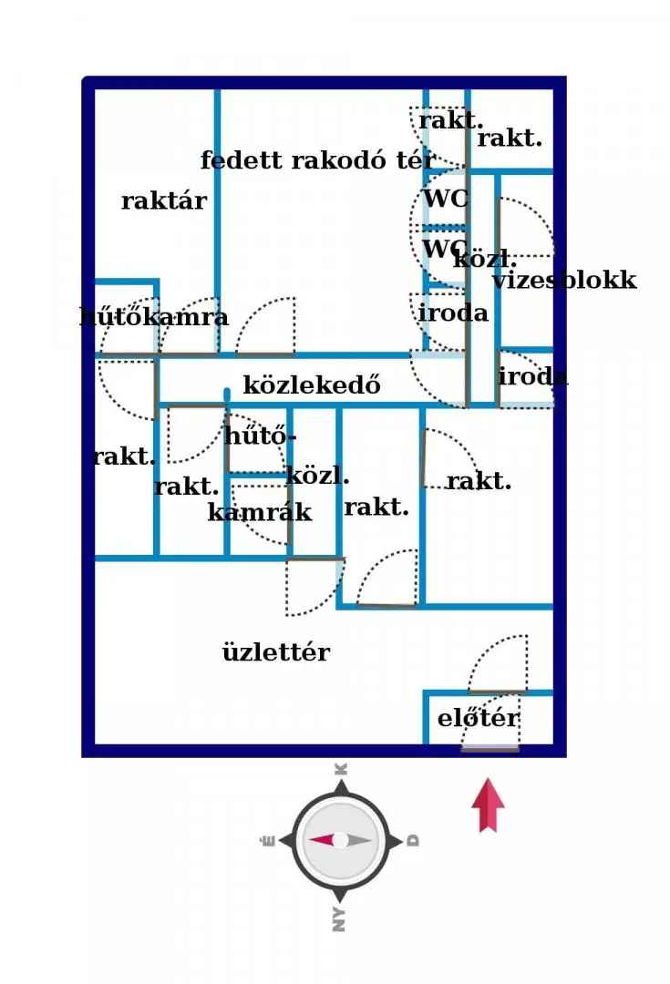 600 nm-es üzletház eladó Pécsen