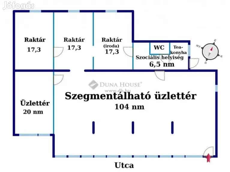 184 nm-es Üzlethelyiség Eladó Székesfehérváron