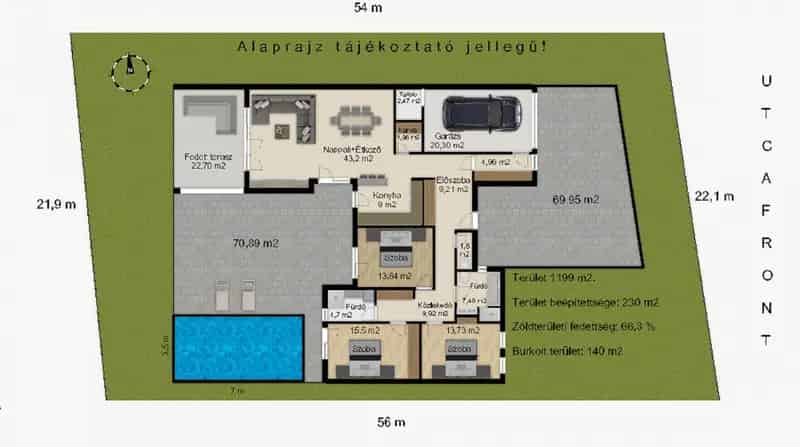 Modern 230 nm-es családi ház Balaton Hévíz közelében