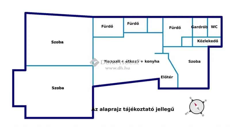 127 nm-es Luxus Belvárosi Lakás 2 Hálószobával