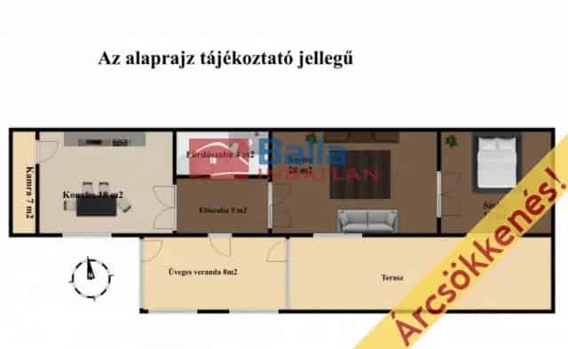 Nagymaros 77nm-es házrész eladó