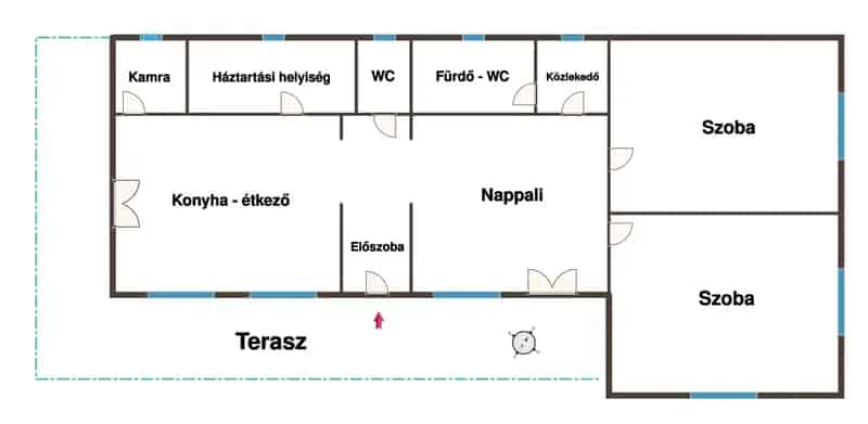Eladó családi ház Sárkeresztesen - 81 5 nm - 2 szoba nappali