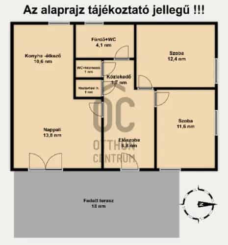 Cinkotai 3 szobás sorház eladó 64 nm 300 nm kerttel