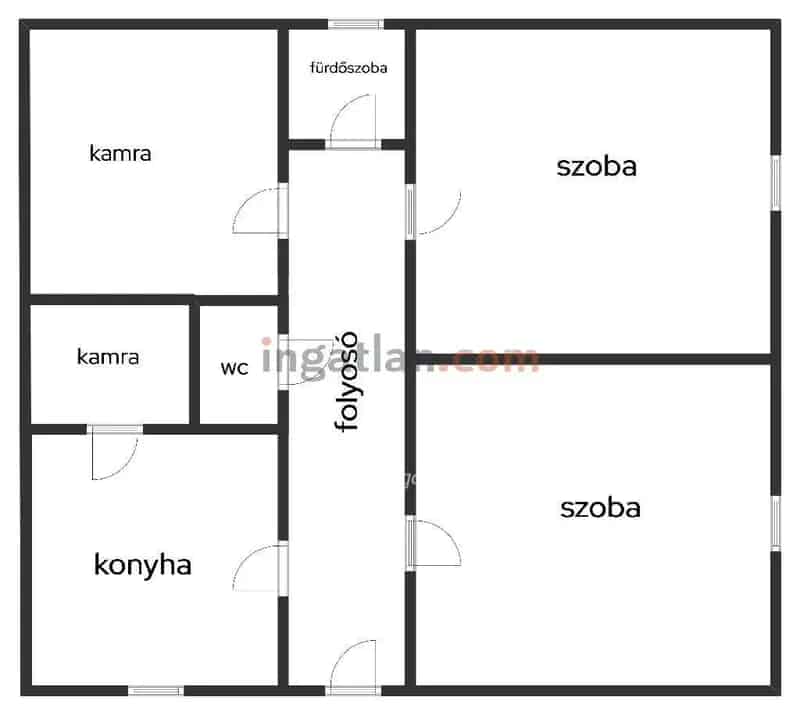 85 m2-es családi ház Kerecsenden 1291 m2-es telken