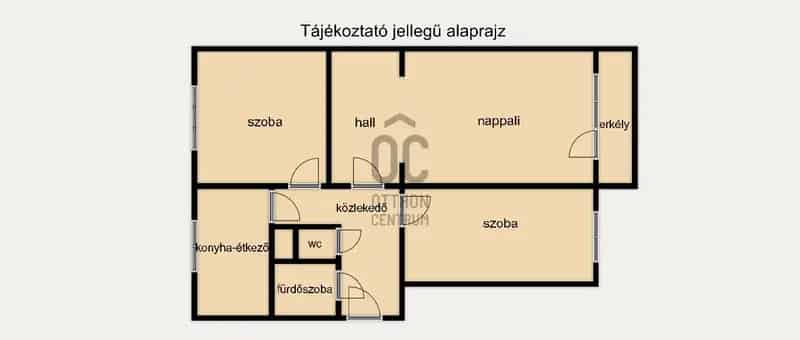 67m2-es 3 szobás lakás Székesfehérváron panorámával