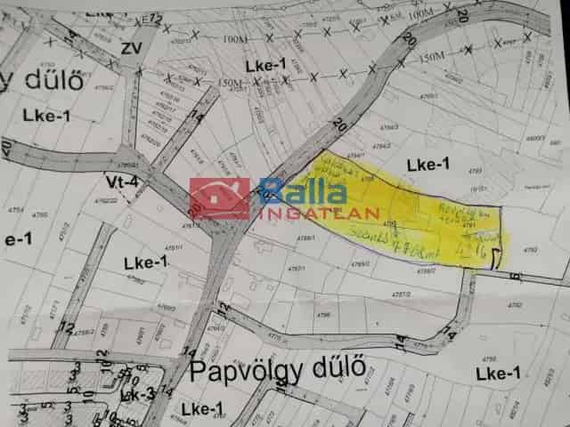 Váci panorámás telek eladó 16215 m² Lke-1