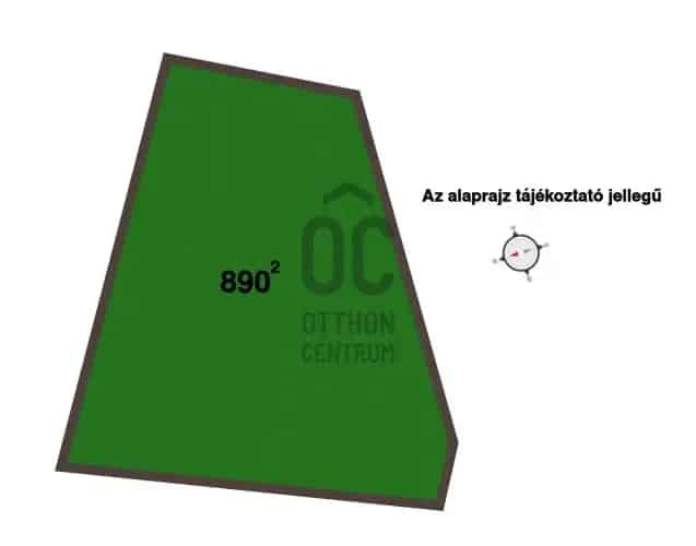 Tápiószentmárton 890 nm-es építési telek eladó