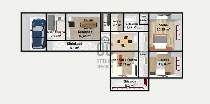 Nádudvar 3 szobás családi ház eladó 1437 m2-es telken