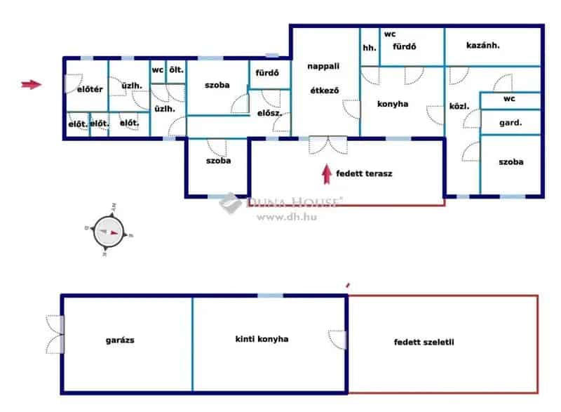 Kecelen 220 nm-es családi ház eladó 3700 nm-es telken