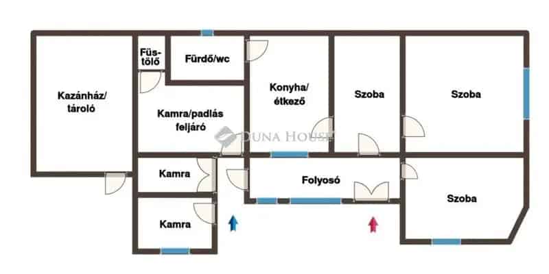 Dunafalva 71 m2-es családi ház eladó 707 m2 telekkel
