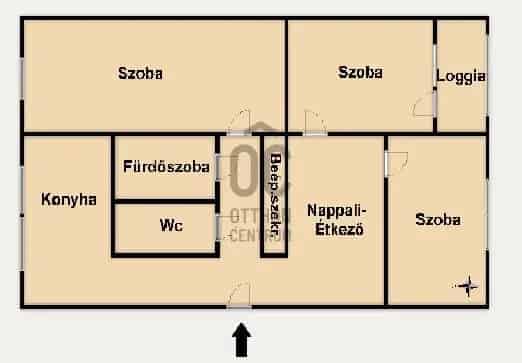 Debrecen Vénkert 60nm-es 3 szobás loggiás lakás eladó