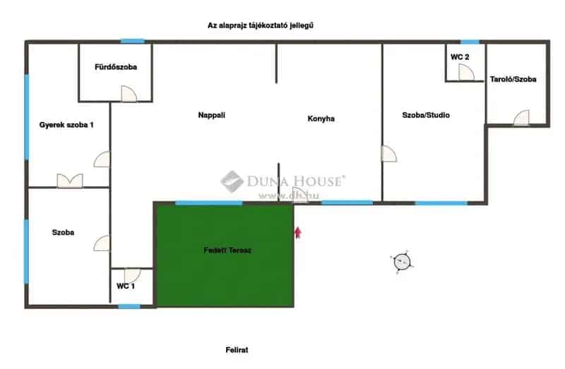 97m2 3 szobás családi ház 700m2 kerttel Tatabányán