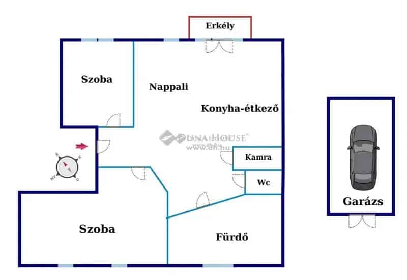 Kecskemét Belváros Gyönyörű 75 nm-es Lakás Kiadó