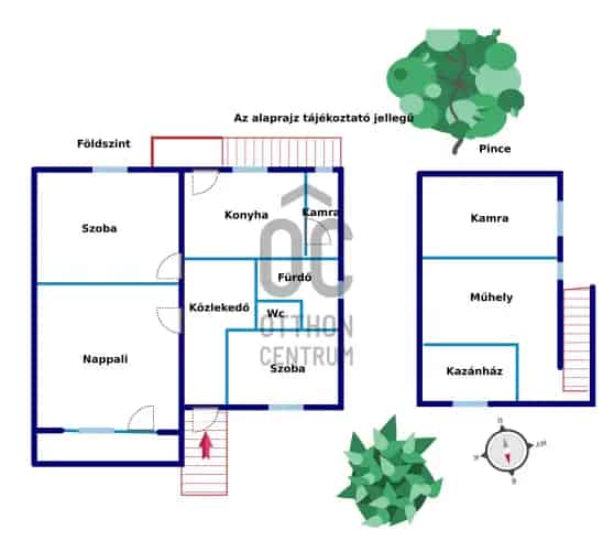 Pátyi családi ház eladó - Nappali + 2 szoba - 593 m2 telek - CSOK+