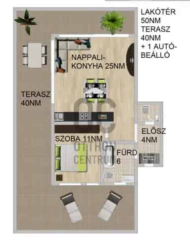 Szigetszentmiklósi új építésű penthouse lakás eladó
