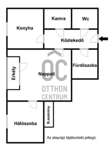 Debrecen Belváros 2 szobás lakás eladó