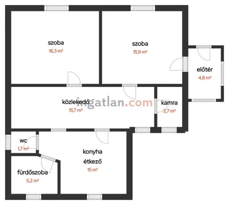 Sarkadi családi ház eladó - 77 m2 - 2 szoba - garázs - alacsony rezsi