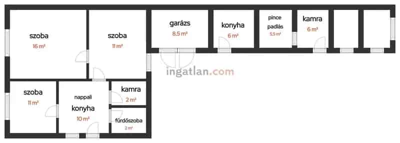 Bugac Petőfi Sándor utca 52m2-es ház eladó