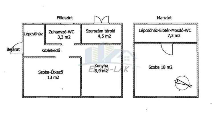 62 m2-es családi ház eladó Szombathelyen az Oladi dombon