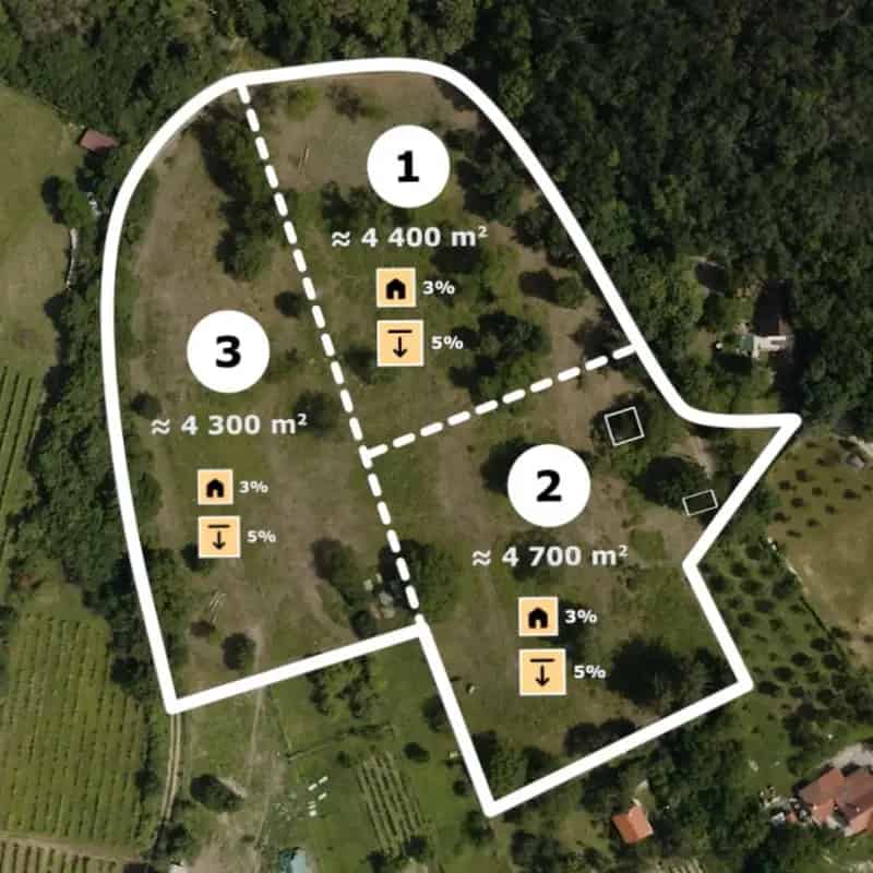 Három Telek Eladó - Beépíthető Terület Natura 2000 Terület mellett
