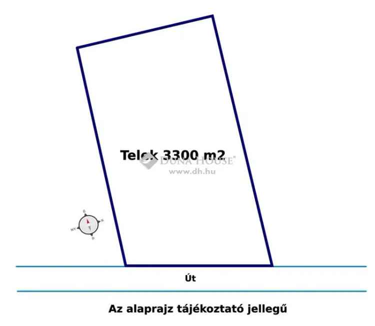 Telek eladó panorámával Verőcén 3300 m2 területtel