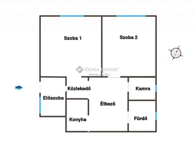 Polgár 72nm-es 2 szobás családi ház eladó
