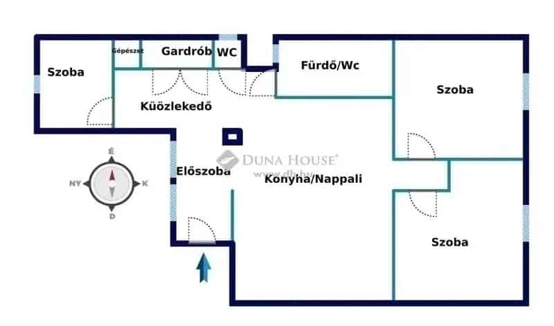 114m2-es 3 hálószobás felújított lakás Pécs belvárosában eladó