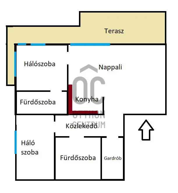 Dunai panorámás 74nm-es 3 szobás lakás eladó