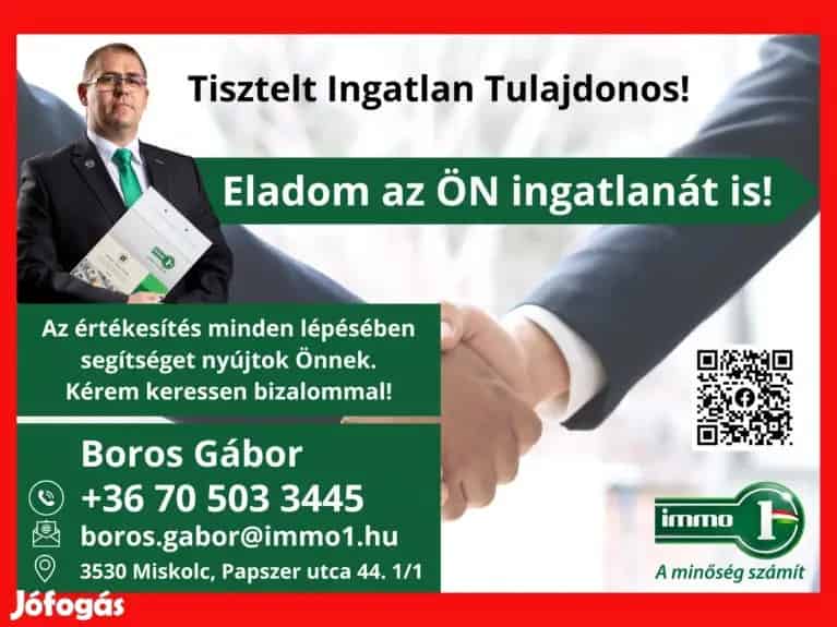 Telek Miskolc Torontali utca telephely raktár építési telek