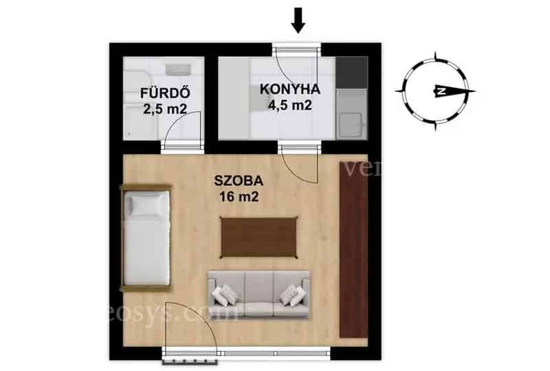 Szekszárd Garzonlakás Eladó - Befektetésre is Kiváló