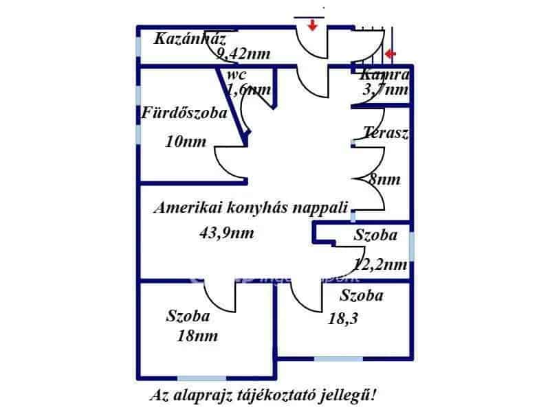 107 7 nm-es felujítandó családi ház Valkón 1795 nm-es telken