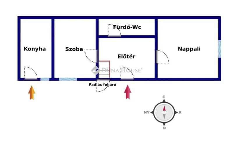 Zámolyon eladó 60 m2-es parasztház 702 m2-es telken