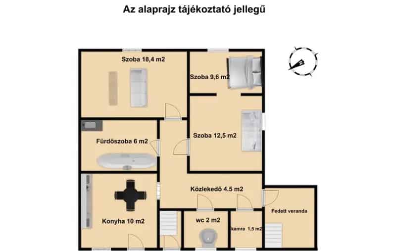 Váci családi ház eladó - 1354 nm telek - részben felújított